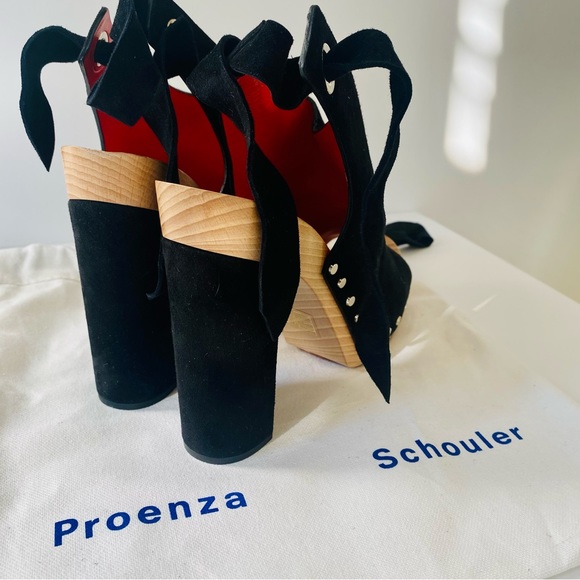 Proenza Schouler Black Suede Platform Sandal | Size 40 | 10 US | 7 UK | PS27010 - Picture 4 of 12